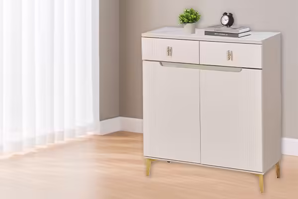 modern shoe cabinet white