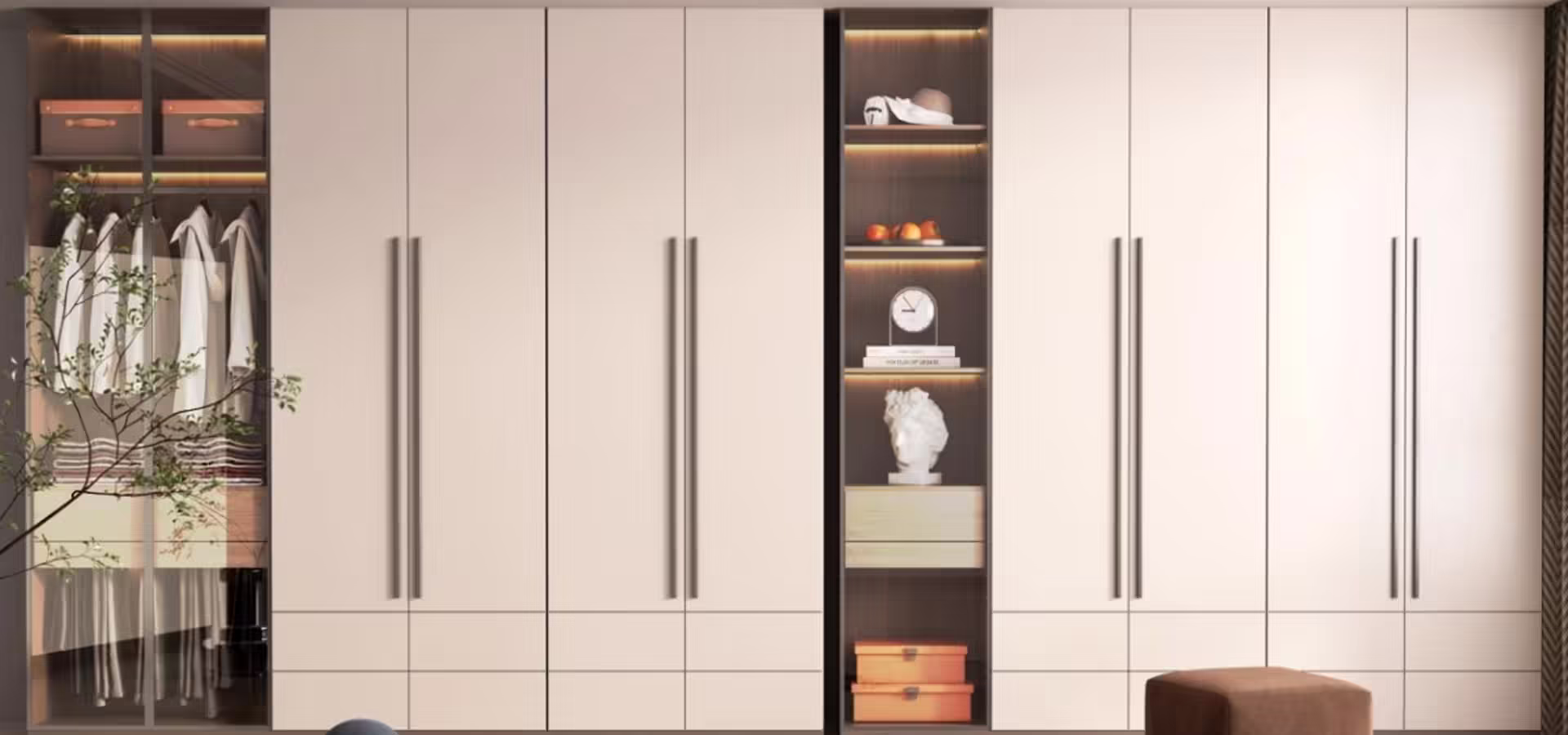contemporary wardrobe